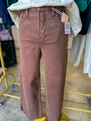Cocoa Emily High Rise Crop Wide Leg Denim Jeans