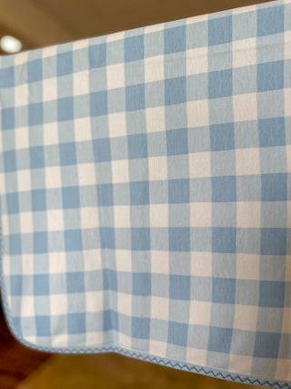 Blue Skies Gingham Baby Blanket
