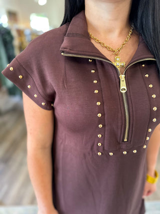 Brown All Set Mini Dress