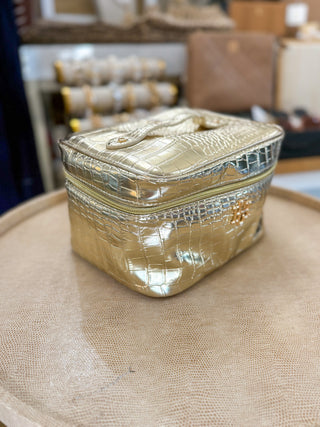 Gold EC Hampton Train Case | Caroline Hill