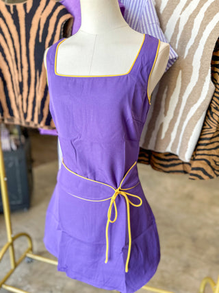 Saturday Standout Tie Waist Detail Mini Dress