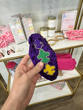 Purple Life of the Mardi Sequin Headband