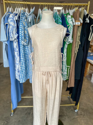 Natural Barefoot Breeze Side Tie Top
