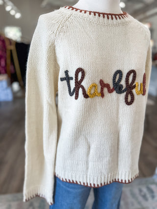 Thankful Knit Long Sleeve Sweater
