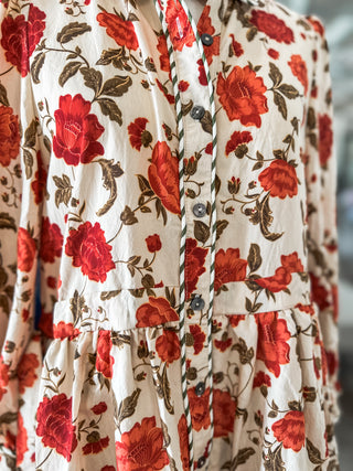 The Harvest Honey Ecru Mini Dress