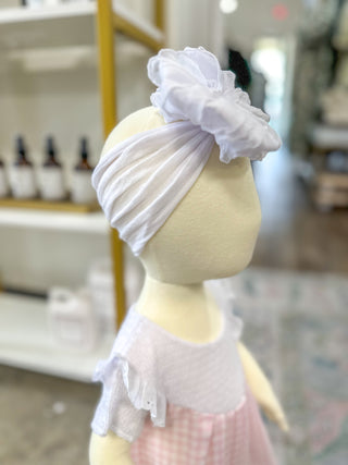 Frilly Frou White Bow Headband