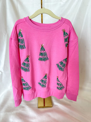 YOUTH- Sarah Green Trees Sweatshirt
