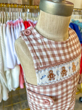 Jon Jon- Christmas Vintage-Style Embroidered Gingerbread Boy Jon Jon
