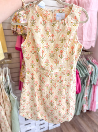 Blush Garden Scallop Mini Dress