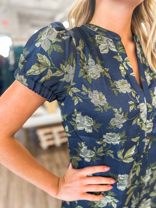 Lovely in Olive Jacquard Mini Dress