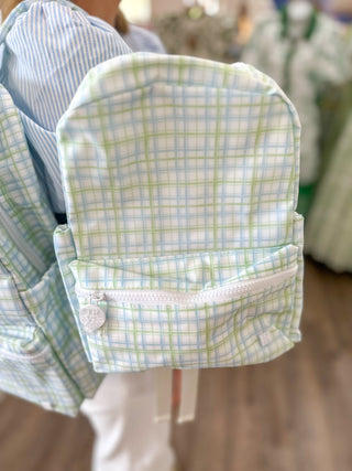 TRVL Green Classic Plaid Mini Backer