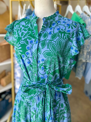 Tressa Floral Riah Button Down Maxi Dress