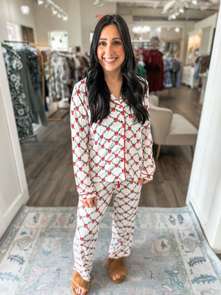 Lattice Garland Pant Pajama Set