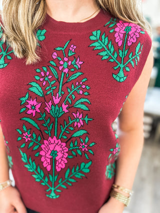 Mulberry Meadow Sleeveless Vest