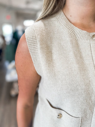 Ecru Cashmere Dreams Sweater Vest
