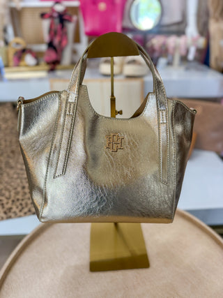 Gold D Kendall Mini Tote | Caroline Hill