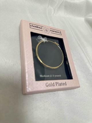 1 - 5 Years 14K Gold - Plated Etched Bangle - Everyday EDEN Boutique & Gifts