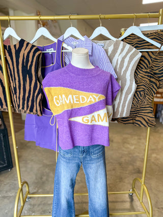 Gameday Perfect Mock Neck Sweater Vest