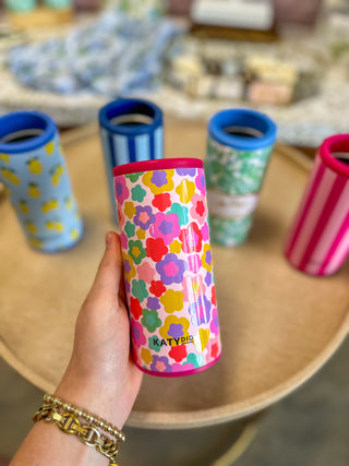 Groovy Flowers Tall Can Holder