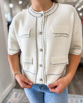 Coastal Stroll Short Sleeve Cardigan