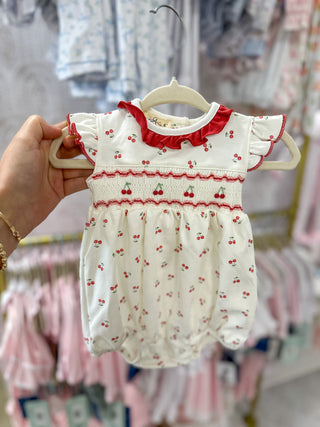 Ivory Cherry Grove Smocked Bubble