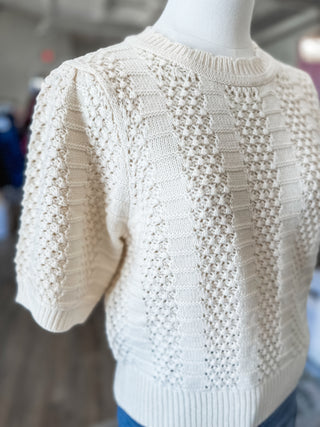 Ecru Cozy Core Sweater Top