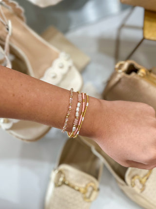 Reina Pink Beaded Bracelet Set