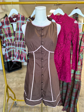 Chocolate Blush Crush Mini Dress
