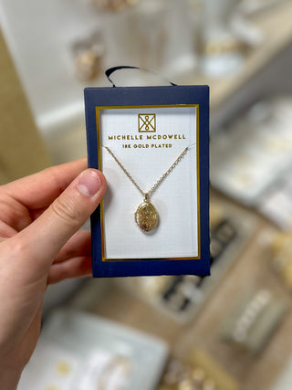 Palmer Gold Locket Necklace