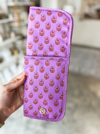 Pink Floral Block Hot Tools Cover