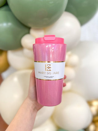 15 Oz. Pearlized Pink Stainless Coffee Cup - Everyday EDEN Boutique & Gifts