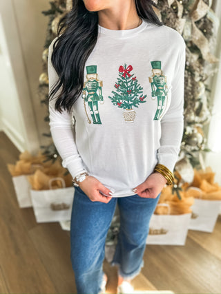 Watercolor Nutcracker Long Sleeve Shirt