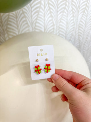 Christmas Present Earring Set