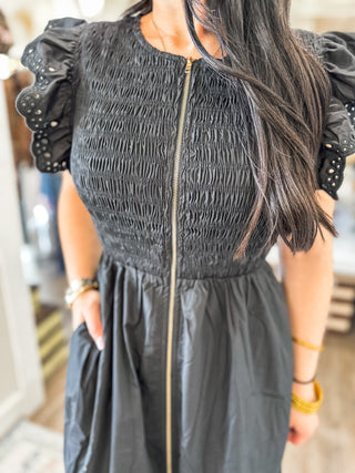 The Black Josie Midi Dress