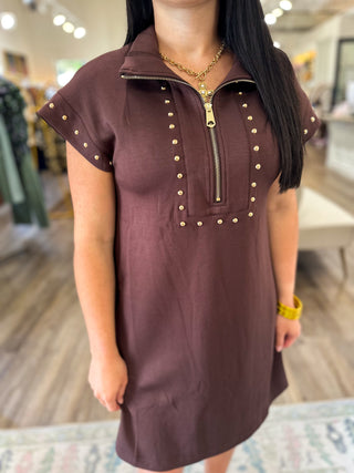 Brown All Set Mini Dress