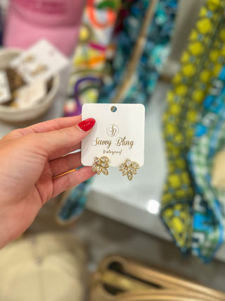 Crystal Blossom Statement Stud Earring