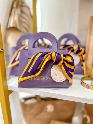 Purple & Gold Scarf Styling Gift Set