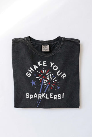 Charcoal Shake Your Sparklers Mineral Wash Top