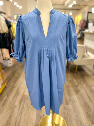 Dusty Blue Easy Like Sunday Mini Dress