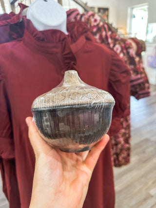 Fall Chai Tea Glass Acorn Candle
