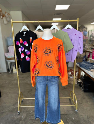 Orange Pumpkin Glow Sweatshirt