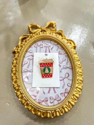 Christmas Coffee To-Go Broach