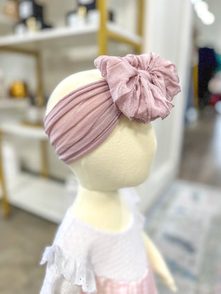 Mauvelous Frilly Frou Ruffle Headband Bow