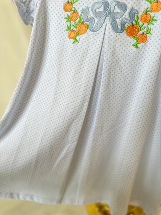 Pumpkin Embroidery Dress