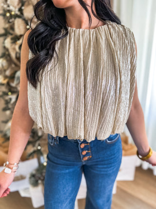 Champagne Shimmer the Night Away Bubble Top