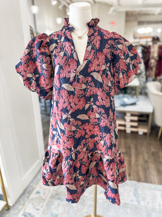 The Meredith Evening Jacquard Mini Dress