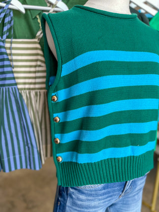 Pine Uptown Stripe Sweater Tank