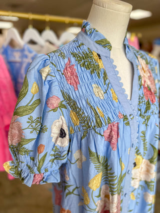 Periwinkle Blue Dreaming of Florals Maxi Dress