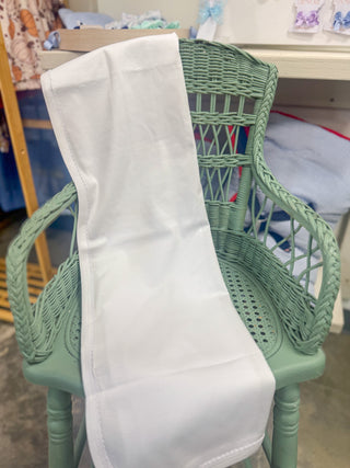 White Picot Trim Receiving Blanket