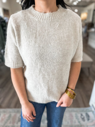 Oatmeal Timeless Ease Sweater Top